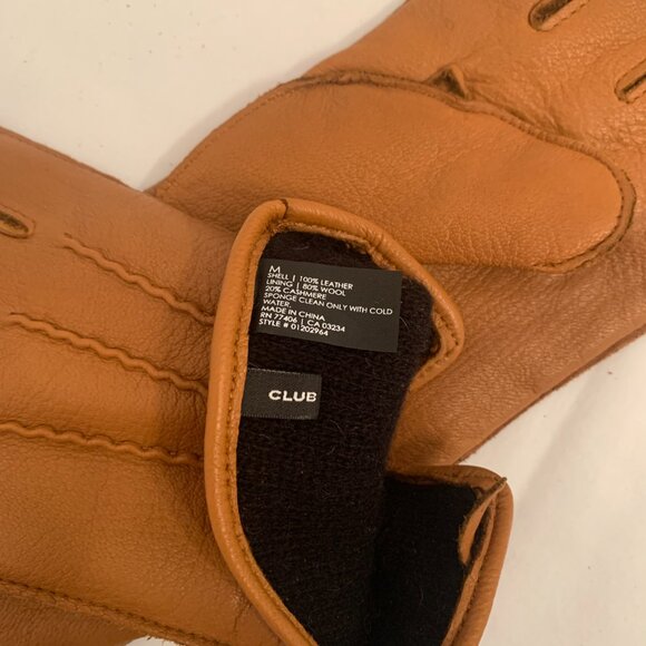 Club Monaco golden brown,leather gloves - Picture 4 of 7